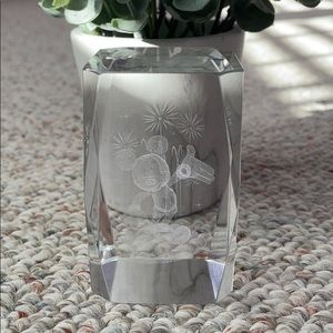 Disney Mickey Mouse laser glass sculpture